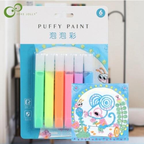 Bubble Color Painting Art Graffiti Children Creative DIY Painting Hand-painted Toys Set Puffy Paints Kids Kindergarten Gifts DDJ