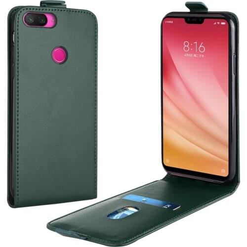 Flip Up and Down Leather Case for Xiaomi Mi 8 Lite Case M1808D2TG 6.26'' Vertical Cover for Mi 8 Lite Case Phone Bag