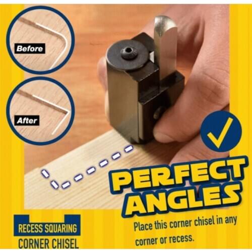 Recess Squaring Corner Chisel Hand Tool Woodworking Right Angle Punch Chisel Wood Carving Corner Chisel Square Hinge Right Angle