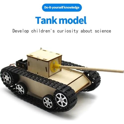 DIY Assembly Toys Educational Model Tank Model Kits Wooden Electronic Components Physical Science Experiment Toys