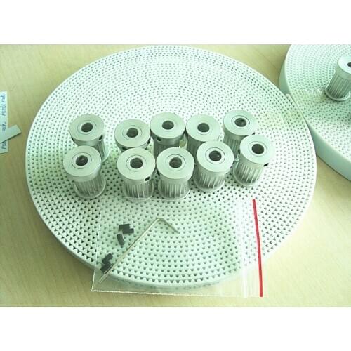 20 teeth HTD3M pulley 6pcs and PU 15mm width HTD3M belt*10m set for 3d printer