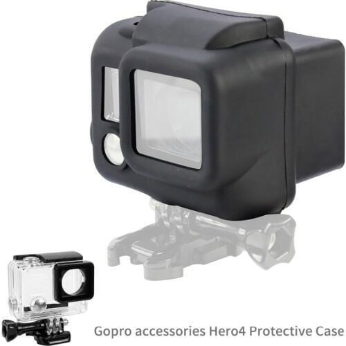Silicone Soft Portable Protective Dustproof Waterproof Case Cover Skin for GoPro HD Hero 3/3+ Hero 4 Action Camera Accessory