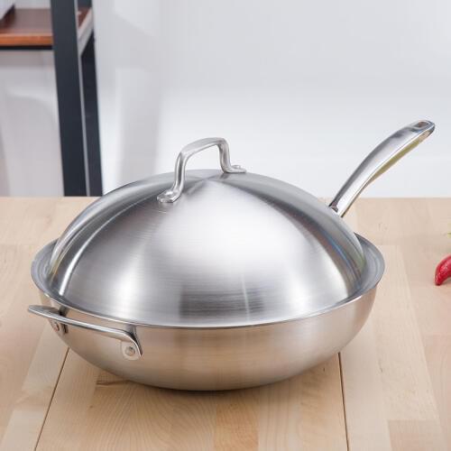 Stainless steel Cooker Kitchen Cookware Skillet Pancake pan Cooking Pots Stainless Steel Non-coating Chefs Pans