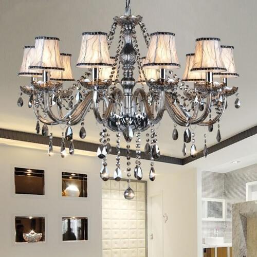 New Modern led crystal chandeliers for kitchen room Living room Bedroom Gray Color K9 crystal lustres de teto ceiling chandelier