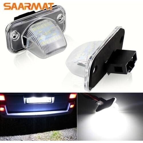 2PCS Plug and play License Plate Light For VW Transporter T4 Passat 1990-2003 Jetta CAMPMOB LED License Plate Number Light Lamp