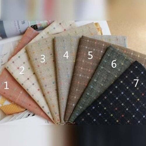 6PCS/lot Fresh Jacquard Checks Yarn Dyed Fabric Japanese Cotton Fabrics Grid 50x70cm DIY Patchwork Cloth