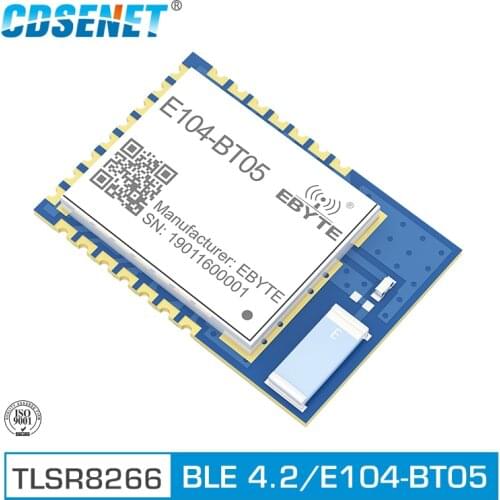 TLSR8266 2.4GHz BLE4.2 Wireless Serial to BLE Bluetooth Module SMD AT Command Slave Transmitter Low Power Sleep E104-BT05