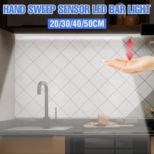5V Smart Hand Sweep induction Lamp LED Cabinet Light USB 20/30/40/50cm High brightness Wall Lamp For Kitchen Bedroom Wardrobe
