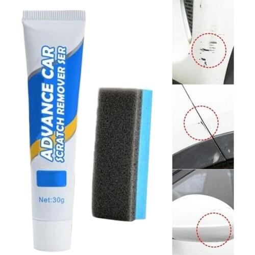 30g Car Scratch Remover Surface Scuff Polish Repair Cream with Sponge Eraser Kit