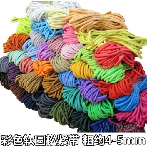 High Quality 5mm Thick Round Elastic Band Cord 10 Meters For DIY Dress Clothes Bag Hair Sewing Accessories