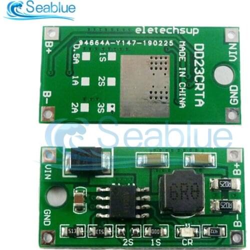 2A Multi-Cell Lithium ion Battery Charging Module DC 5-23V to 4.2V 8.4V 12.6V for 3.7V 7.4V 11.1V 18650 Lithium Battery