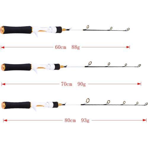 1 pc Ice Rod Lightweight Fishing Rod Fiberglass Winter Fishing Rod Pole Fishing Tackle Tool 88G-90G-93G 2 Section Sunlure Rod