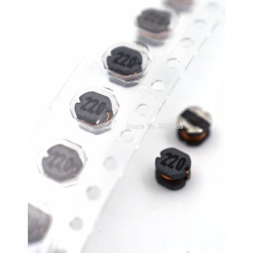 10PCS/LOT CD43 22uH 22UH 220 SMD Power Inductor 4.5*4.0*3.2mm SMD Inductance
