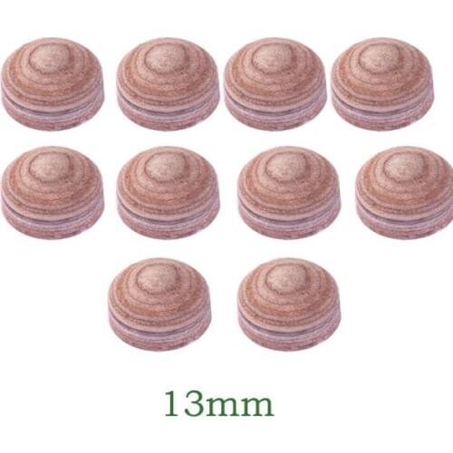 10 Pieces/lot Multi-layer Billiard Cue Tips Brown 13mm/10mm Pool Cues 2016