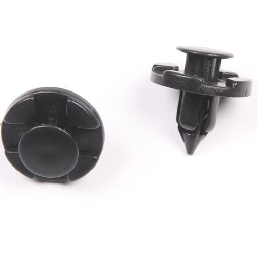 100Pcs Black 8mm Hole Interior Trim Panel Car Fender Hood Tank Retainer Fastener Rivets Clips For Nissan Livina Tiida Teana