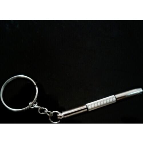 1PC Eyeglass Screwdriver 3in1 Mini Sunglass Watch Repair Kit With Keychain Portable Flat Head/Cross Rimless Glasses Frames