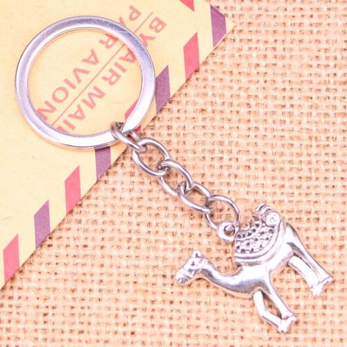 20pcs New Fashion Keychain 23*24 mm camel Pendants DIY Men Jewelry Car Key Chain Ring Holder Souvenir For Gift