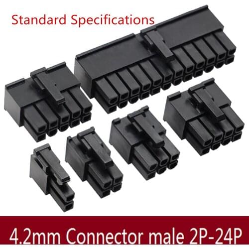 4.2 spacing 5557 connector 5559 butt plug 5569 butt plug male shell double row black 2p-24p、2pin-24pin/ hot sale