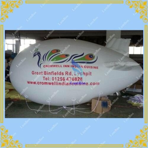 4m/13ft Long Phoenix White Inflatable Airship / Blimp / Zeppelin with your LOGO for Different Events / Digital printing