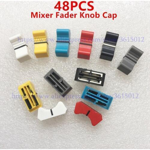 48pcs/lot Knob Cap bore19mm Push Button For Yamaha Allen & Heath Soundcraft Straight Slide Potentiometer Mixer Fader