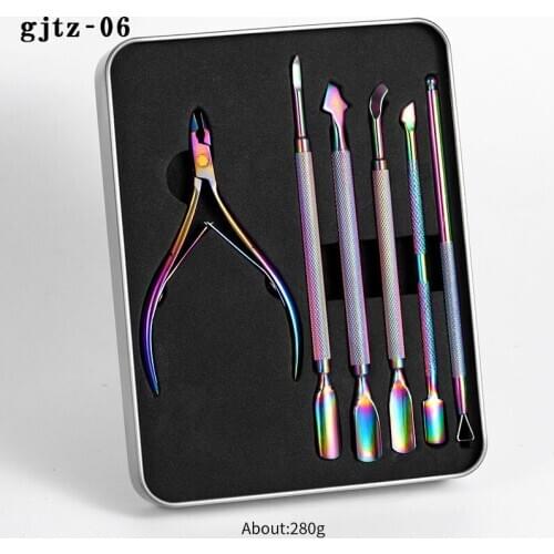 6pcs/set Stainless Steel Tweezers Cuticle Nipper Scissor Nail Art Tools Professional Gel Polish Remove Manicure Kit Beauty Care