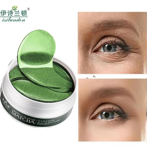 ISILANDON Matcha Crystal Eye Mask Gel Eye Patches 60pcs Eye Care Sleep Masks Remover Dark Dircles Anti Age Bag Eye Wrinkle