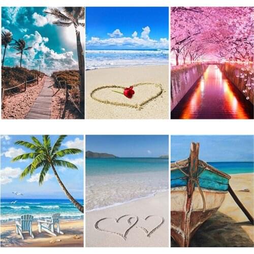 DIY 5D Diamond Painting Sea View Diamond Art Embroidery Full Round/Square Drill Resin Lighthouse Cross Stitch Home Decor Gift