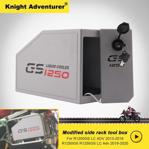 CNC Aluminum Box Toolbox 5 Liters for Left Side Bracket For BMW R1250GS LC Adventure R 1250 GS Tool Box 2019-2020 Decorative