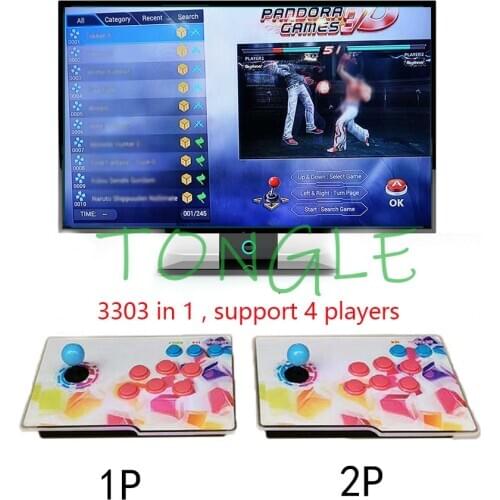 Arcade Console 3303 in 1 Classic Arcade Game with 10 3D Games for 4 Players HD Arcade Video Game Console Can Add Games