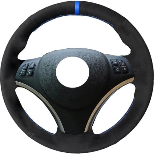 Car Styling Alcantara Material Suede Leather Car Steering Wheel Cover for BMW E90 320i 325i 330i 335i E87 120i 130i 120d