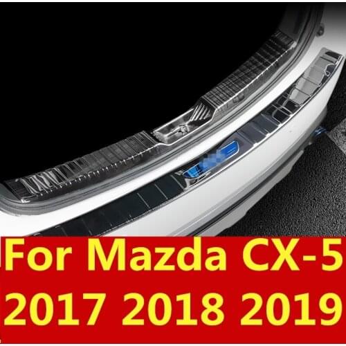 For Mazda CX-5 CX5 CX 5 2017 2018 2019 stainless steel Exterior Rear Trunk Bumper Scuff Plate Door Sill Car accessories