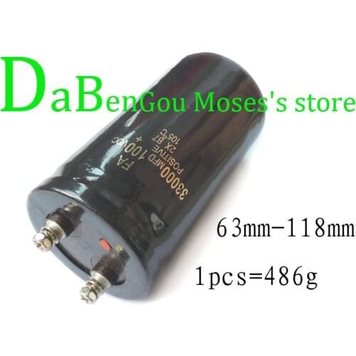 100v 33000uf Electrolytic Capacitor Radial Capacitance 65x120mm (10pcs)