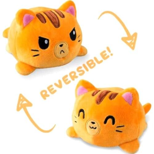 Hot sale 1PC Double-Sided Flip Cat Gato Kids Soft Plushie Plush Animals Cartoon Reversible Flip Doll Cute Baby Gift Stuffed Toys