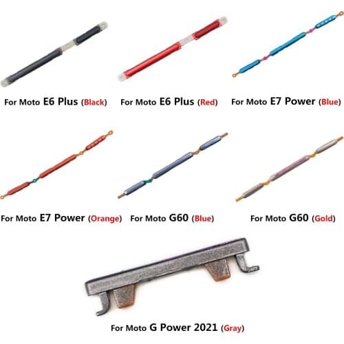 Power On Off Volume Up Down Side Key Button Flex Cable Replacement Parts For Moto E6 Plus E7 Power G Power 2021 G60 Side Button