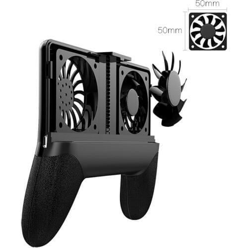 E&M 2000mAh Game Pad Handle Cooling Fan Stand Ring Heat Radiator USB Power Bank Battery Ultra Silent Cooler Holder For Phone
