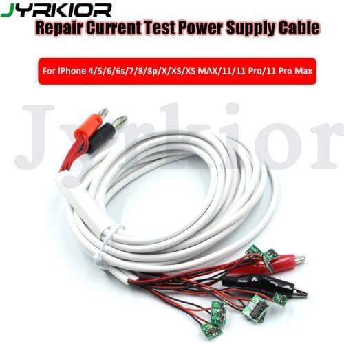 Jyrkior For iPhone 8/X XS MAX XR/11/11Pro Max Mainboard Repair Connector Cable DC Battery Repair Current Test Power Supply Cable