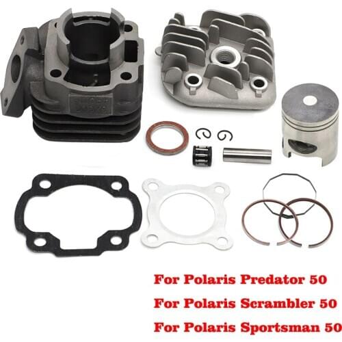 50CC Cylinder Body Parts Rebuild Engine Top End Kit For Polaris Predator Scrambler Sportsman 50