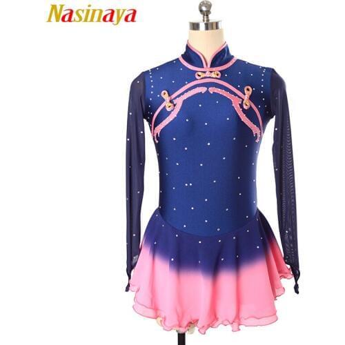 Nasinaya Figure Skating Dress Customized Competition Ice Skating Skirt for Girl Women Kids Patinaje Gymnastics Performance 53