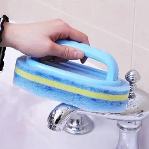 Kitchen Cleaning Bathroom Toilet Kitchen Glass Wall Cleaning Bath Brush Handle Sponge Bath Bottom Bathtub Ceramic Cleaning Tools