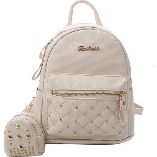 Retro Lady PU Leather Small Bag Womens School Bags For Teenage Backpacks Womens Backpack Bag