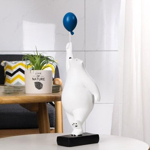 Nordic Statue Home Decor Balloon Bear Animal Decoration Modern Minimalist Childrens Room Living Room Porch Home Decoration
