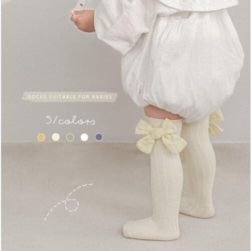 0-5T Newborn Toddler Kid Baby Girls Socks Bowknot Elegant Cotton Stockings Cute Sweet Stretch Children Infant Socks