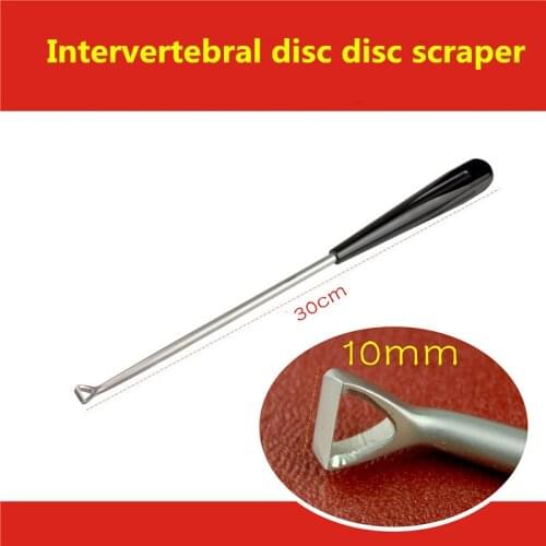 Orthopedic instrument medical spine intervertebral disc scraper triangle elbow lumbar Minimally invasive screw rod hollow spoon