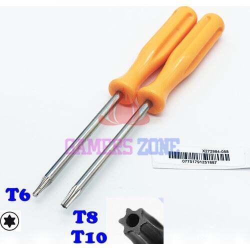 Torx Screwdriver / Screwdriver T8 T6 T10 Screwdriver for XBOX 360 Controller HDD W/ Without Hole Barcode