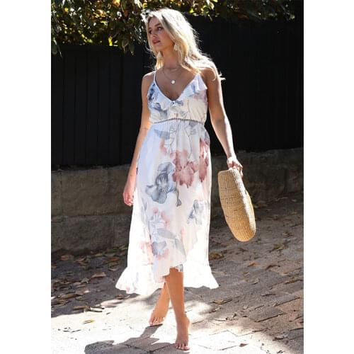 Maternity Dresses Womens Irregular Printed Casual Wear Vacation Beach Loose Comfortable Breathable Maternity Dress