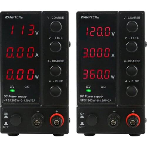 NPS1203W 120V3A Portable Mini Adjustable Laboratory DC Switching Power Supply For Phone Notebook Repair Test Regulated Power