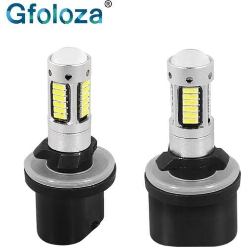 Gfoloza 2Pcs H27 880 LED Car Fog Lights Bulbs 4014 30SMD LED Auto Fog Lamp Daytime Driving Light White Yellow Ice Blue 12V 6000K