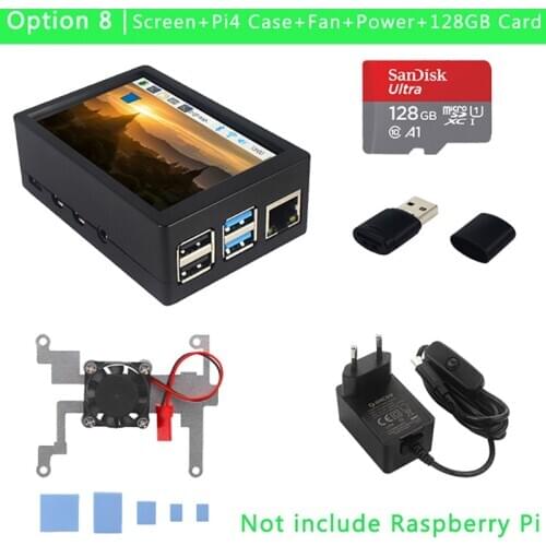 3.5 inch Raspberry Pi 3 Model B+ Touch Screen 480*320 LCD Display + Touch Pen + ABS Case for Raspberry Pi 4 Model B / 3B+ /3B