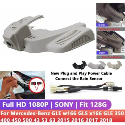 Full HD 1080P Hidden Wifi Dash Cam Car DVR For Mercedes-Benz GLE w166 GLS x166 GLE 350 400 450 500 43 53 63 2015 2016 2017 2018