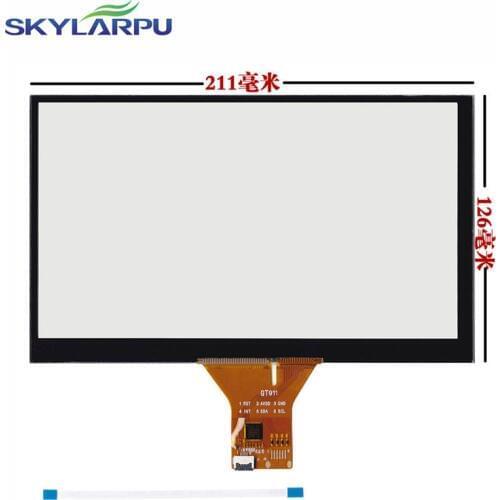 Skylarpu 9" Capacitive Touch Panel 211*126mm for 1024x600 GPS Android Handwriting Screen Screen touch panel Glass Free shipping